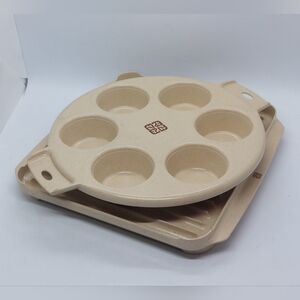 LittonWare Reversible Microwave Bacon Tray Rack 44097 and Muffin Pan 39284